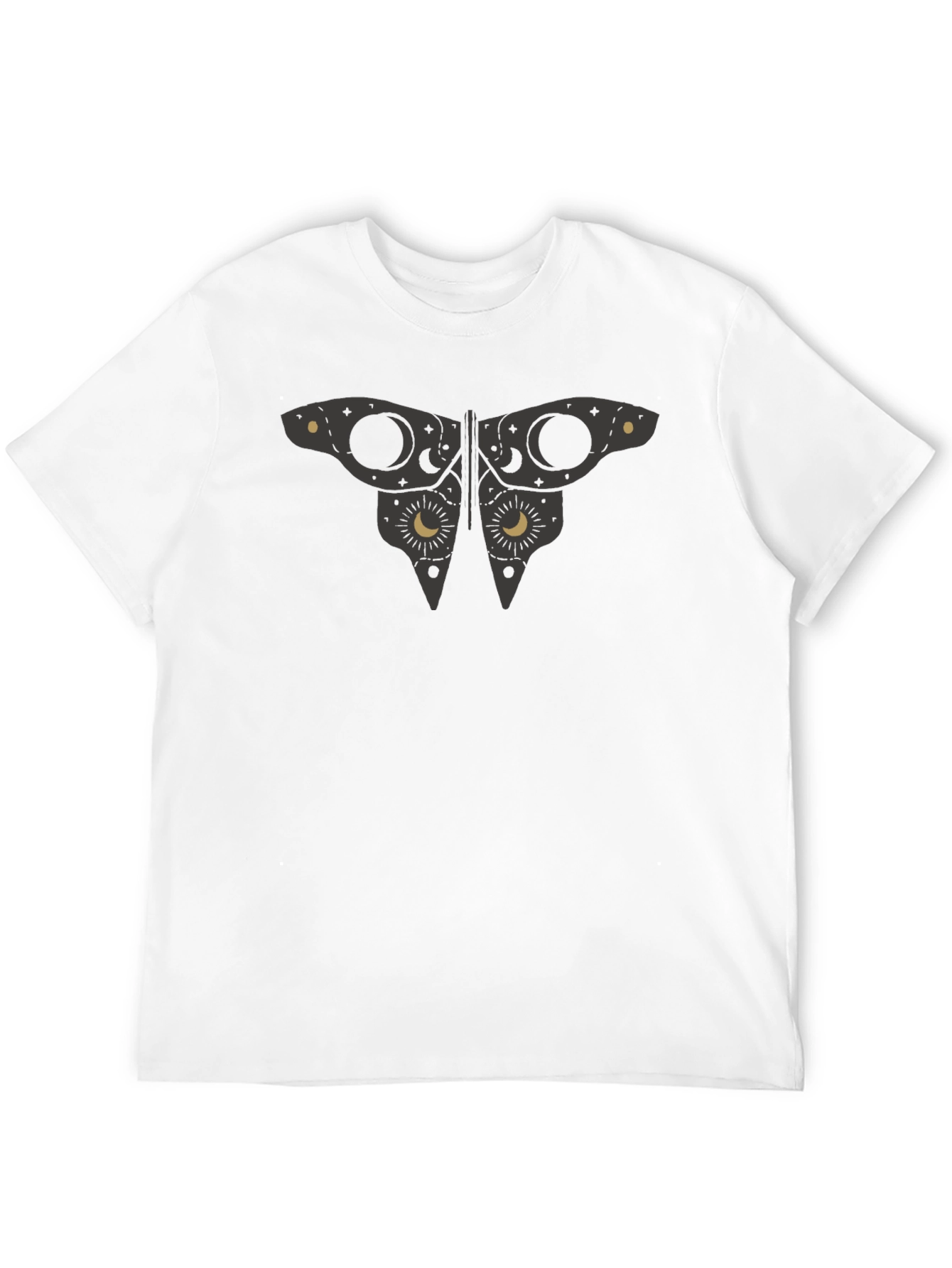 Celestial Butterfly Graphic Black Tee