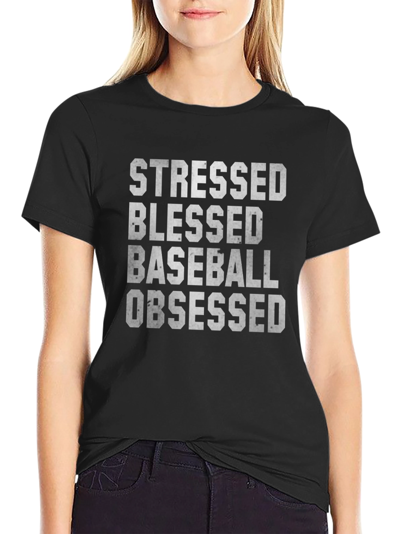 Stressed Blessed Baseball Obsessed T-Shirt