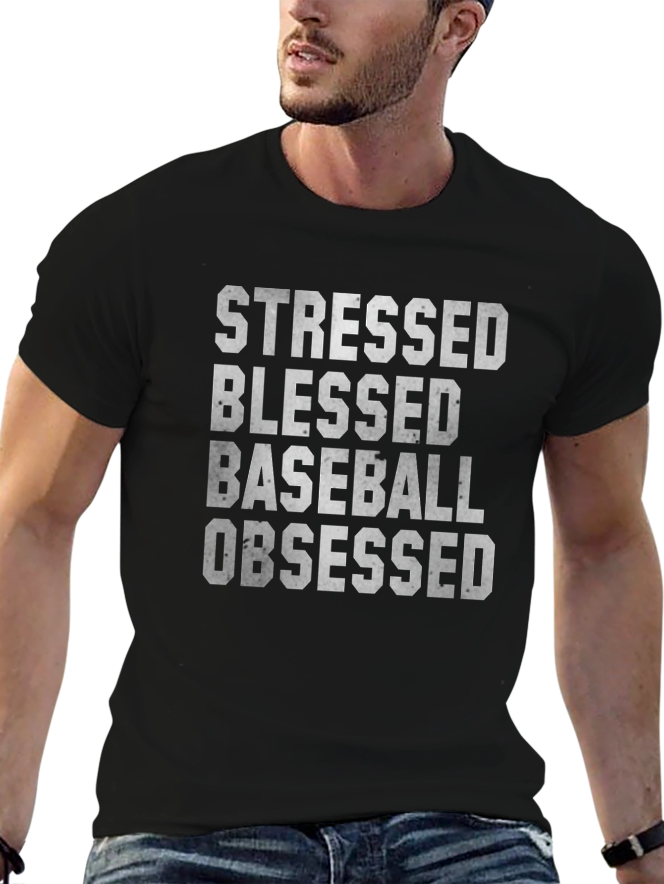 Stressed Blessed Baseball Obsessed T-Shirt