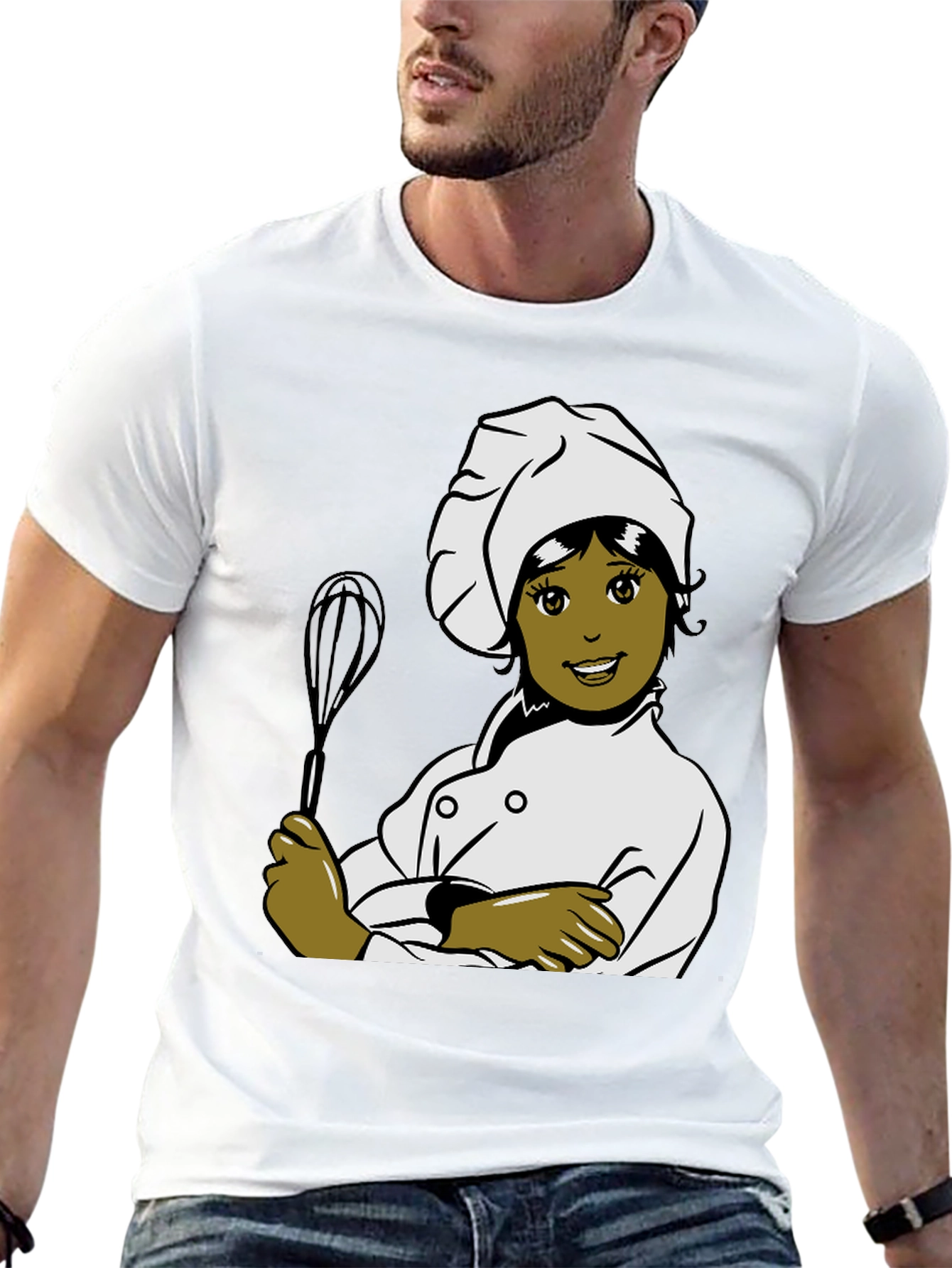 Chef Woman Cartoon Graphic T-Shirt