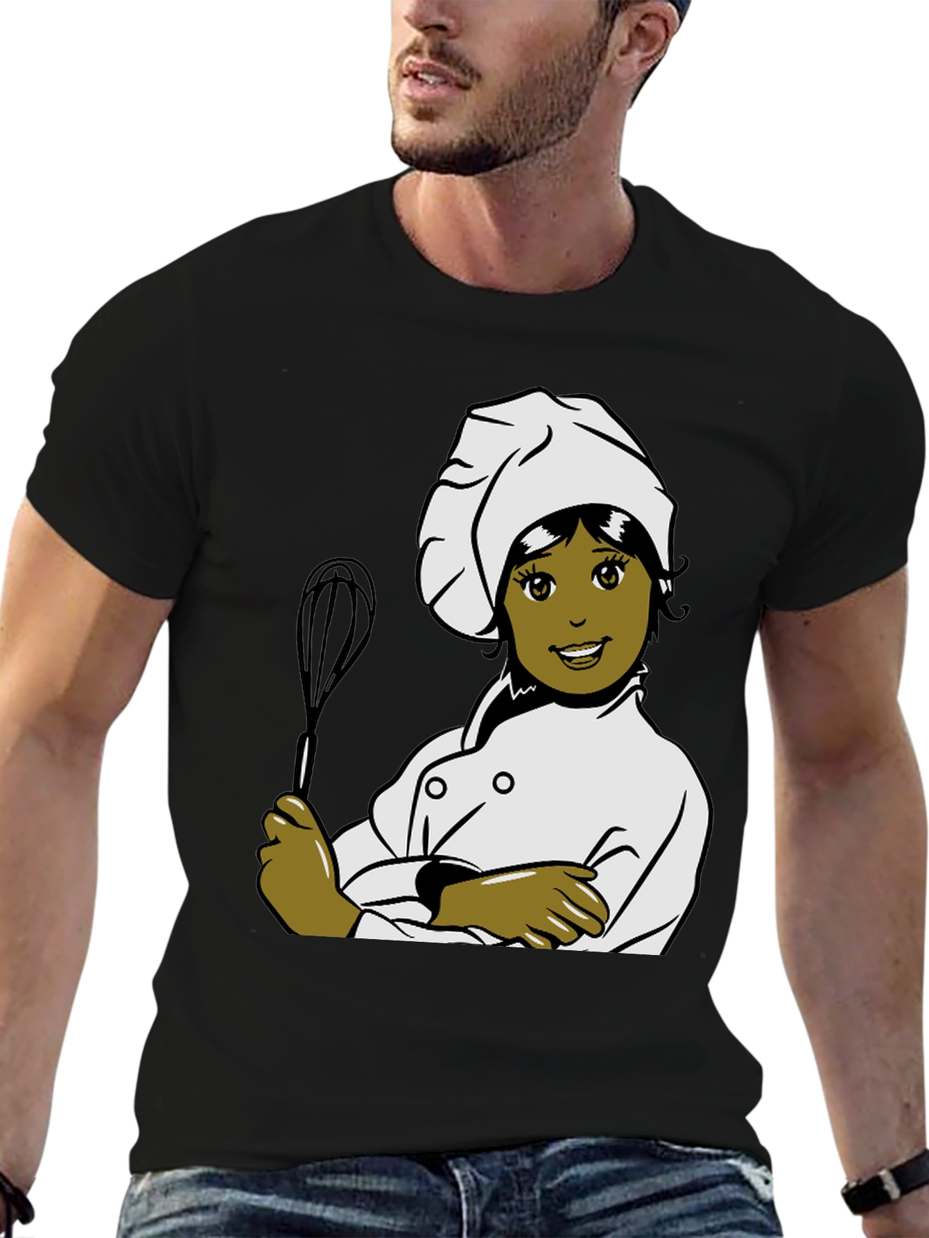 Chef Woman Cartoon Graphic T-Shirt