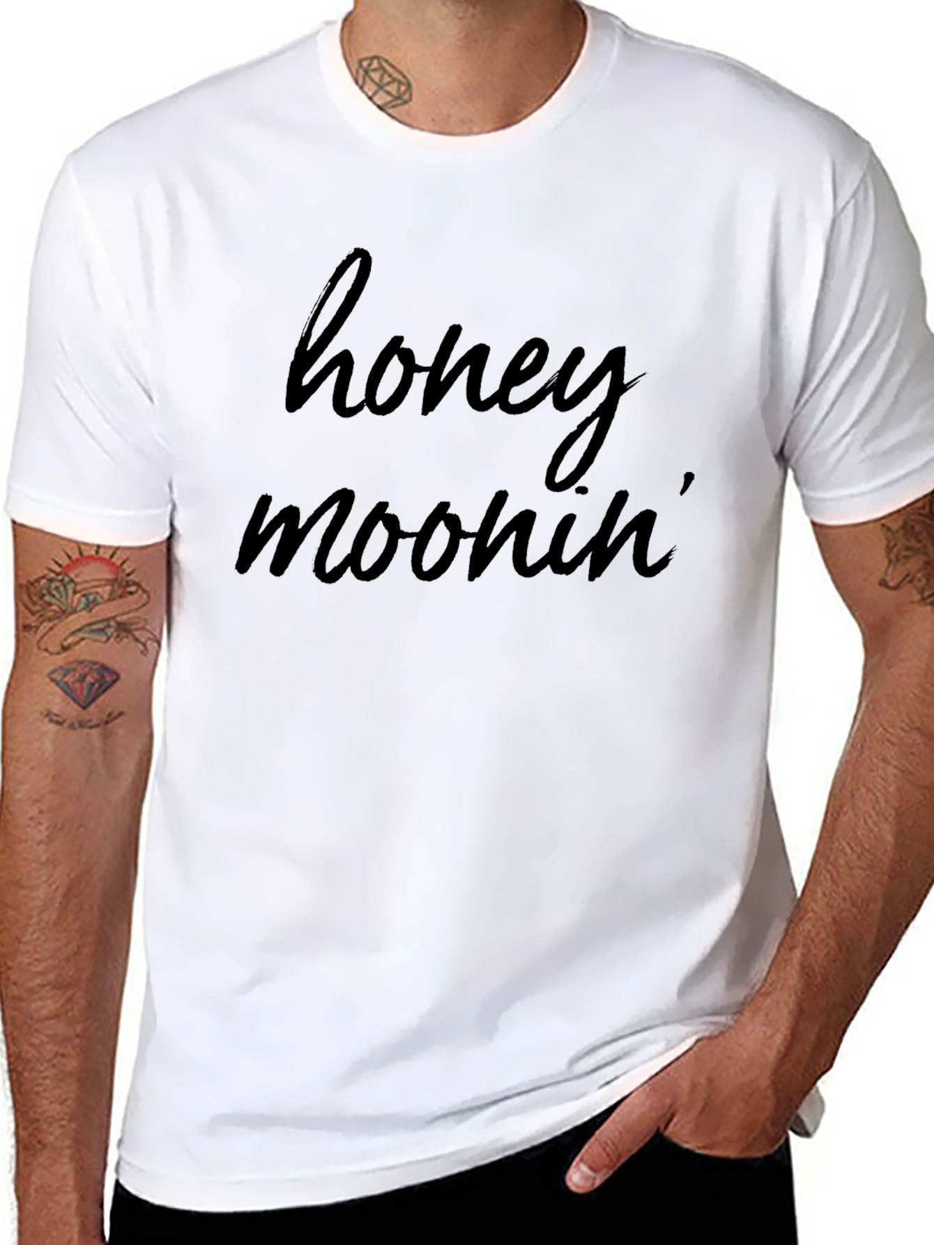 Honeymoonin Black Graphic Tee