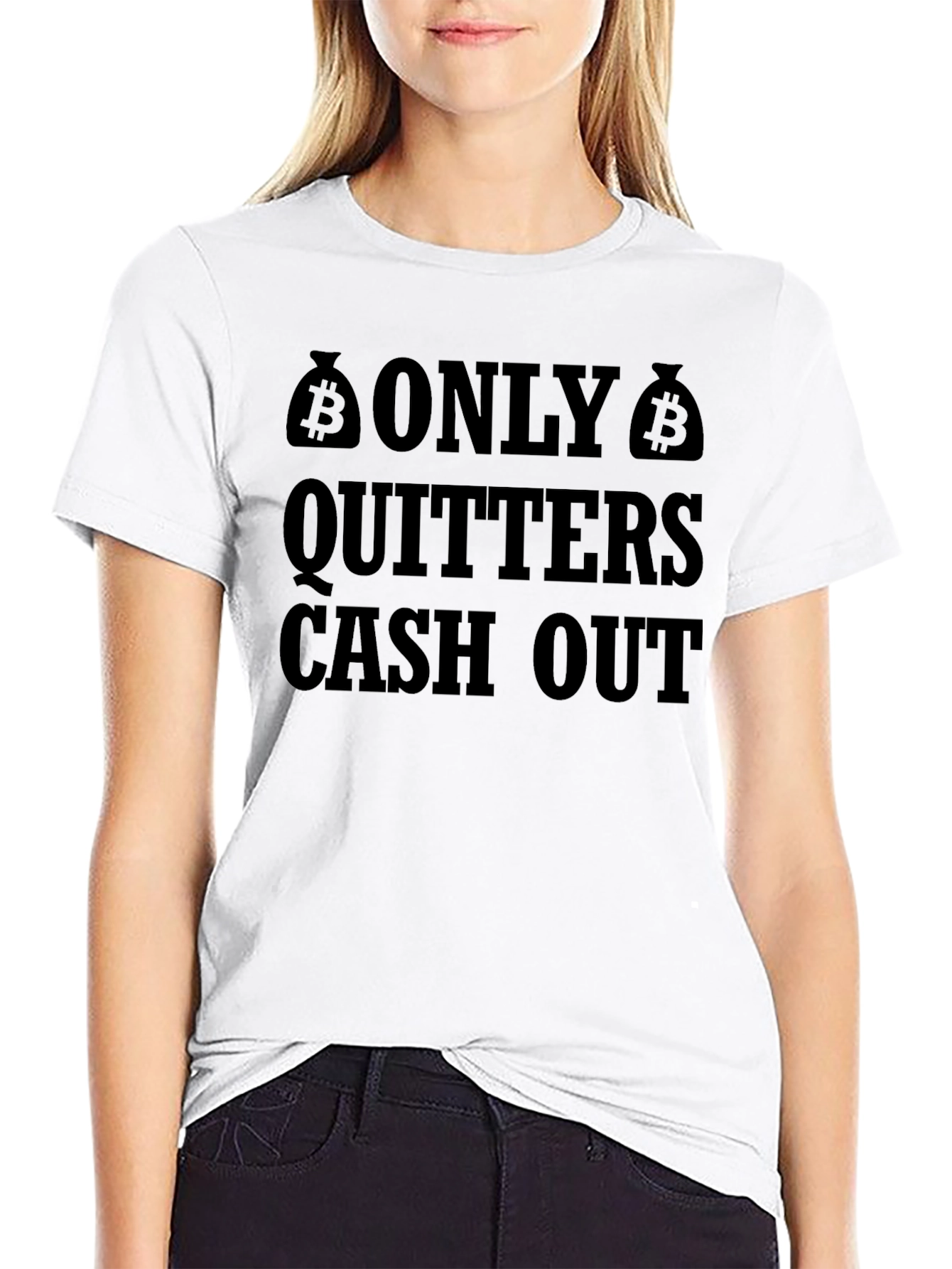 Bitcoin HODL T-Shirt - Only Quitters Cash Out