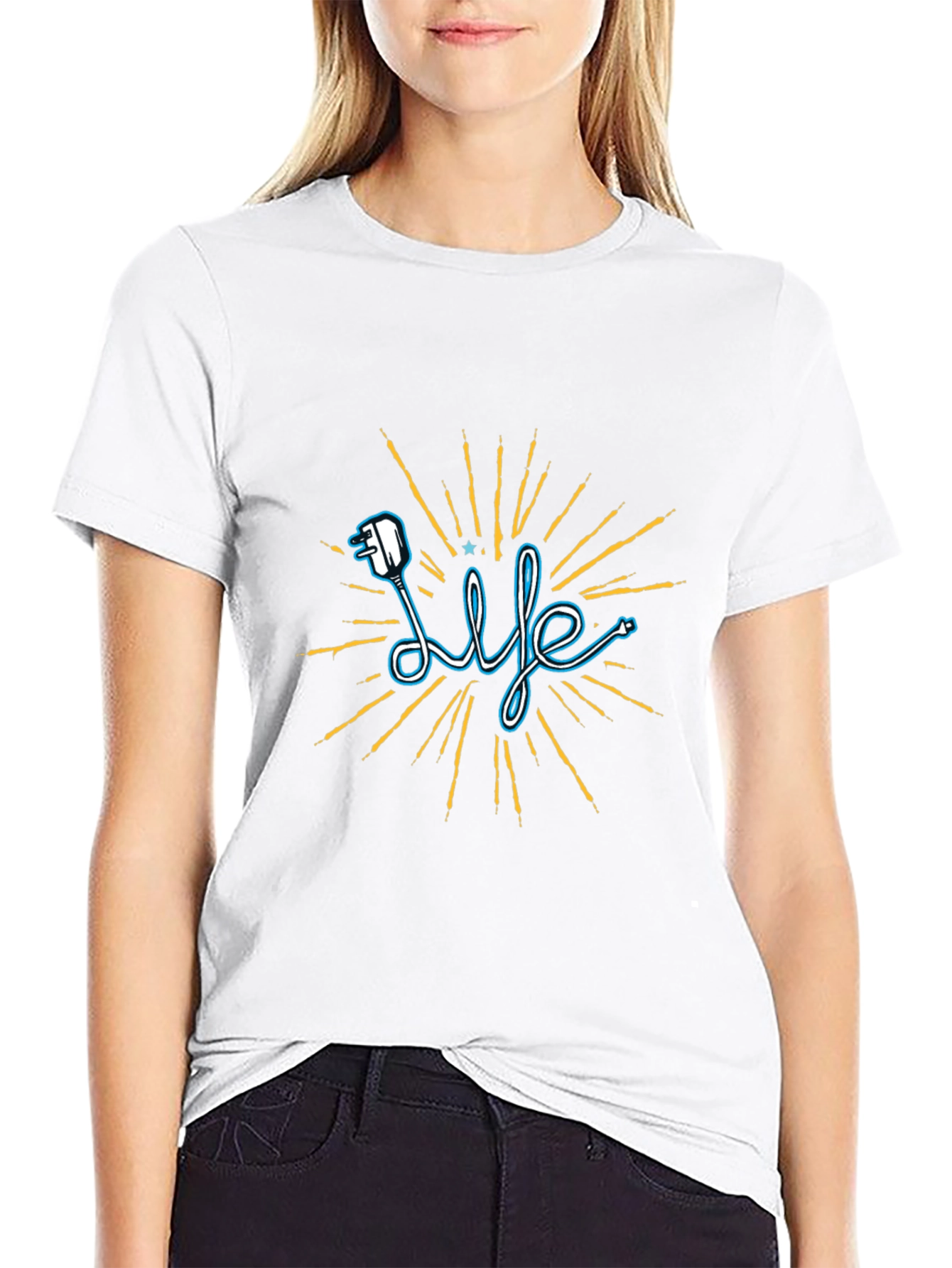 Life Plug T-Shirt - Electrician Style