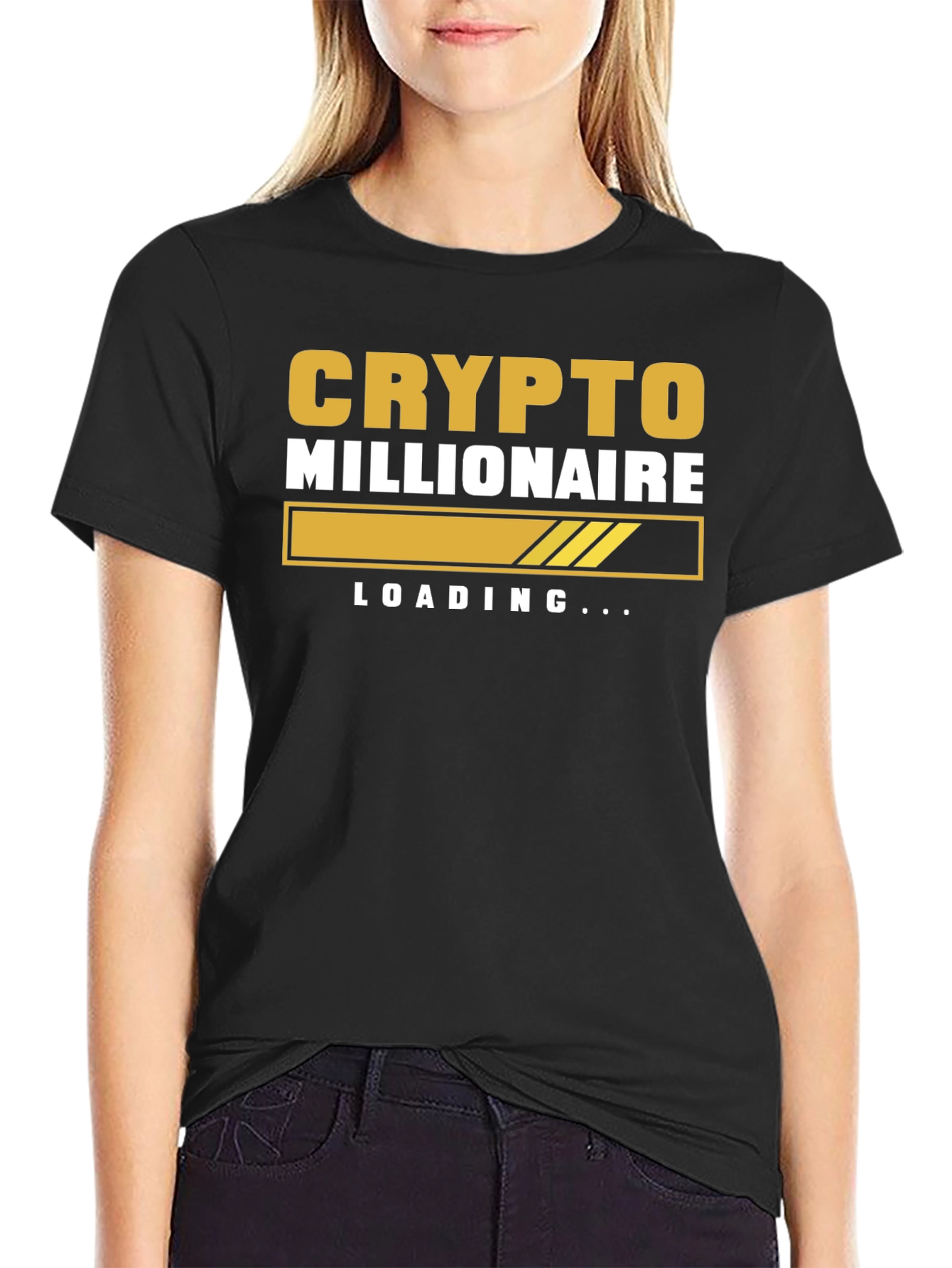 Crypto Millionaire Loading Black T-Shirt