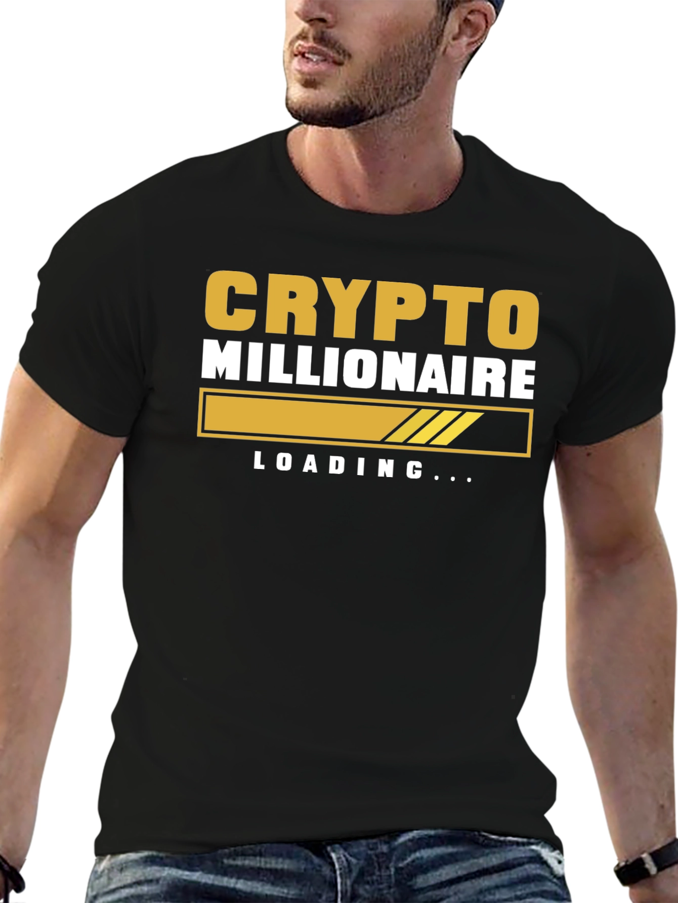 Crypto Millionaire Loading Black T-Shirt