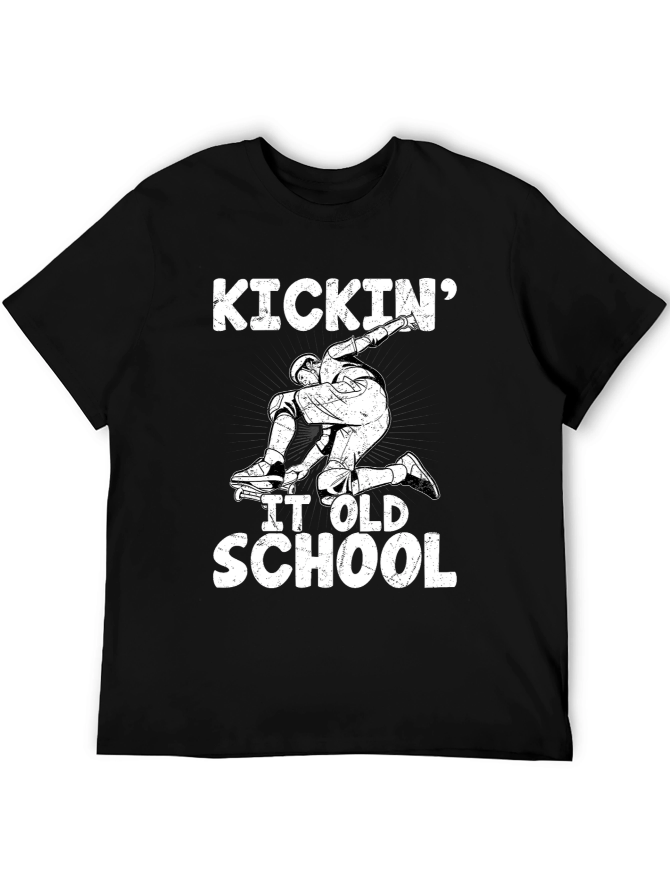 Kickin It Old School Black Graphic Tee