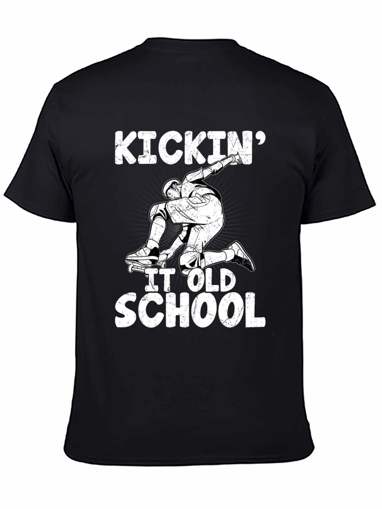 Kickin It Old School Black Graphic Tee