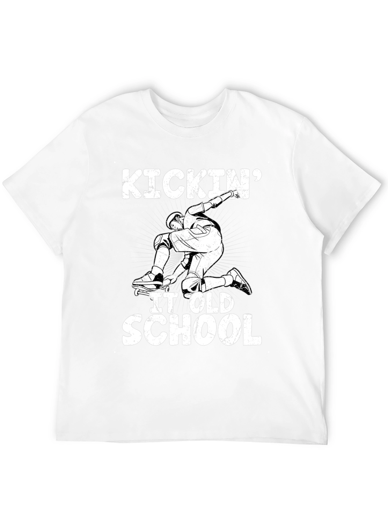 Kickin It Old School Black Graphic Tee