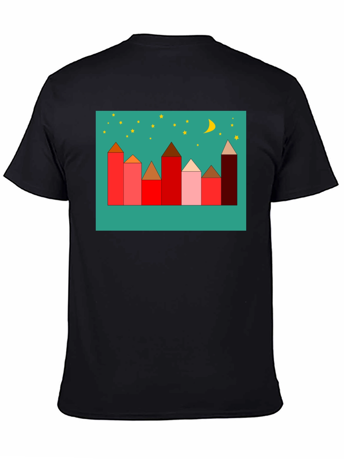 Urban Dreamscape Tee - Geometric Cityscape