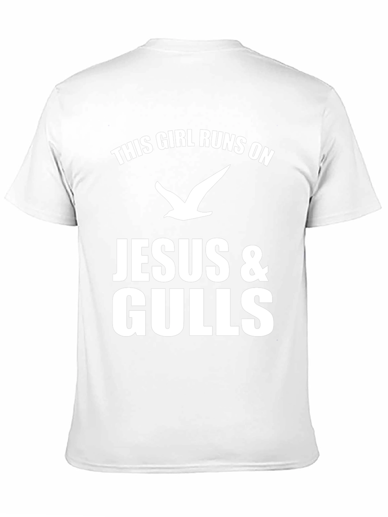 This Girl Runs on Jesus & Gulls Black T-Shirt