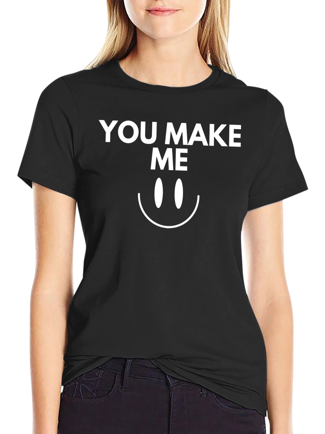You Make Me Smile Black T-Shirt