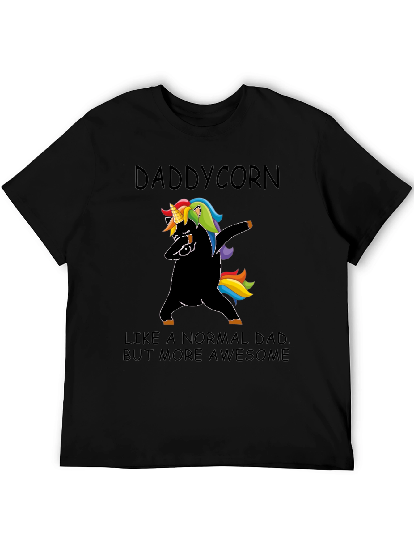 Daddycorn Dad Joke Black T-Shirt
