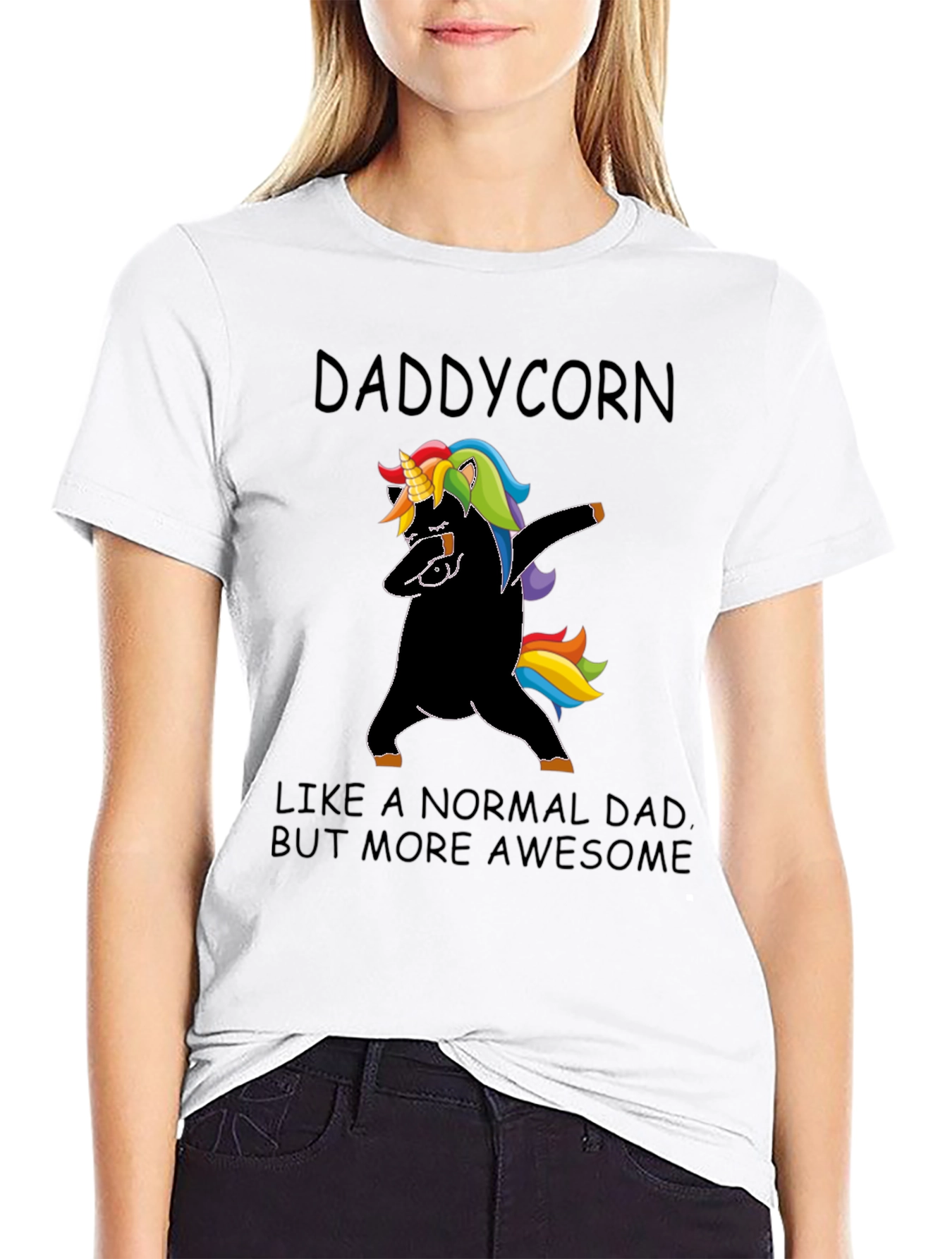Daddycorn Dad Joke Black T-Shirt