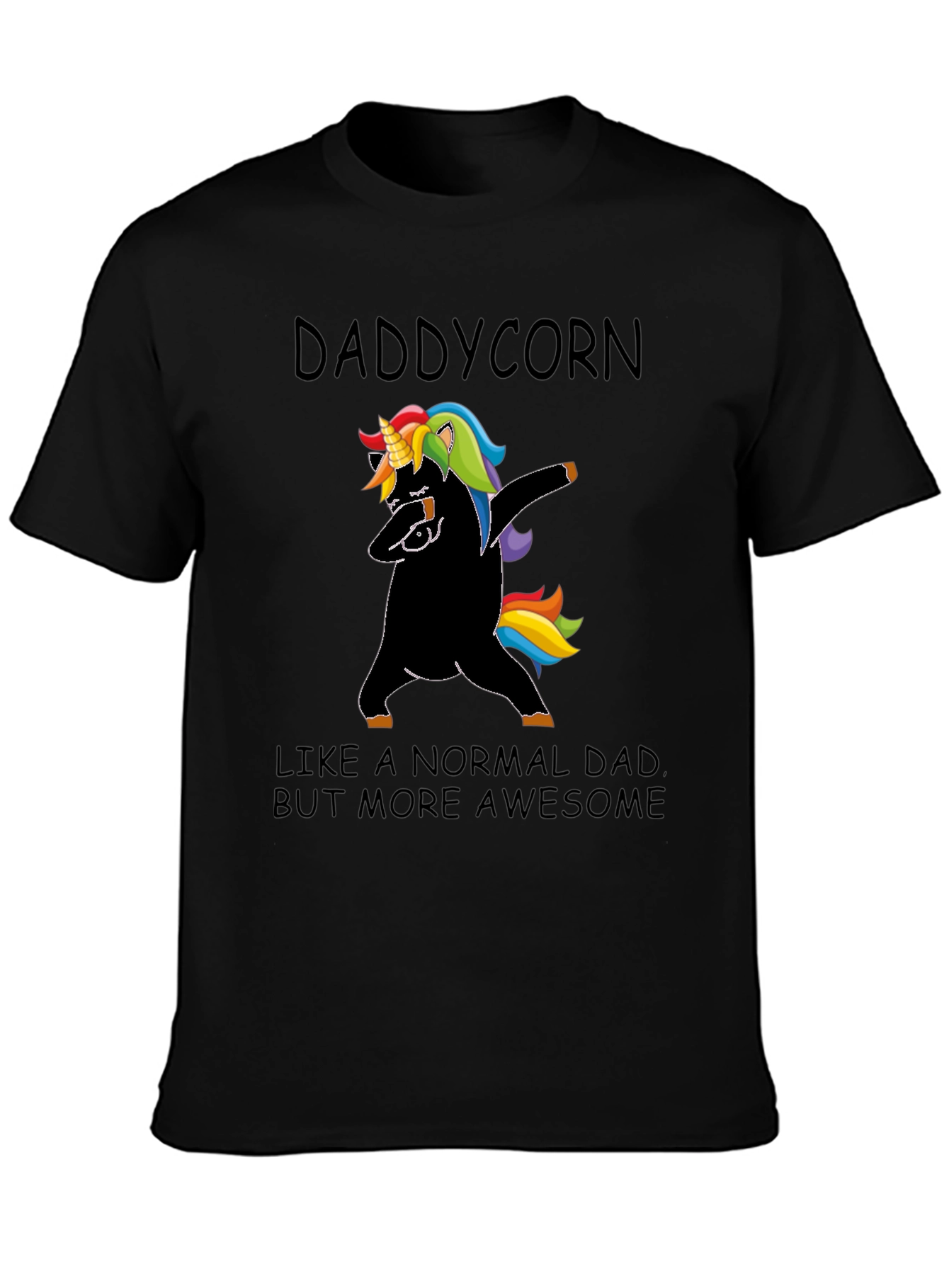 Daddycorn Dad Joke Black T-Shirt