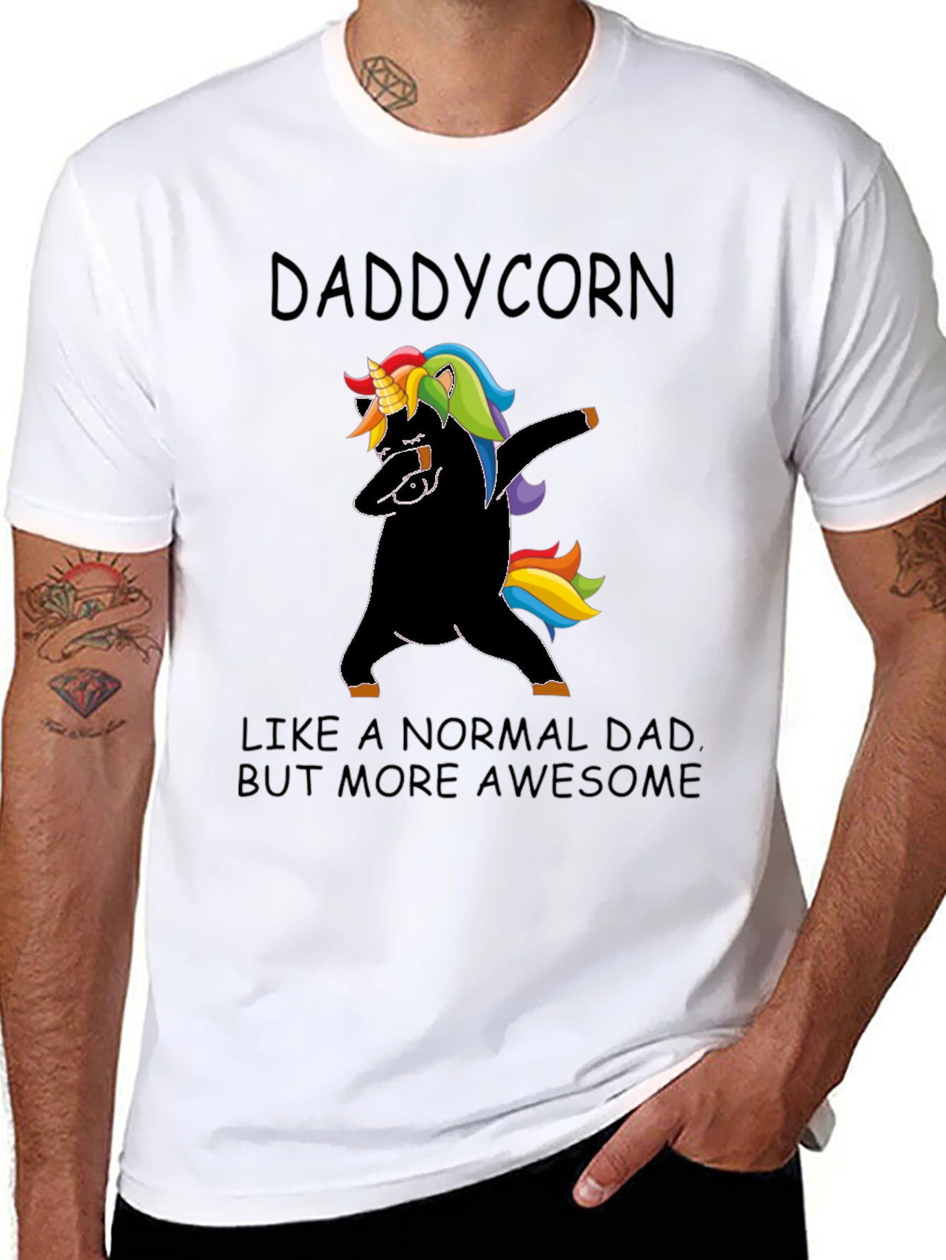 Daddycorn Dad Joke Black T-Shirt