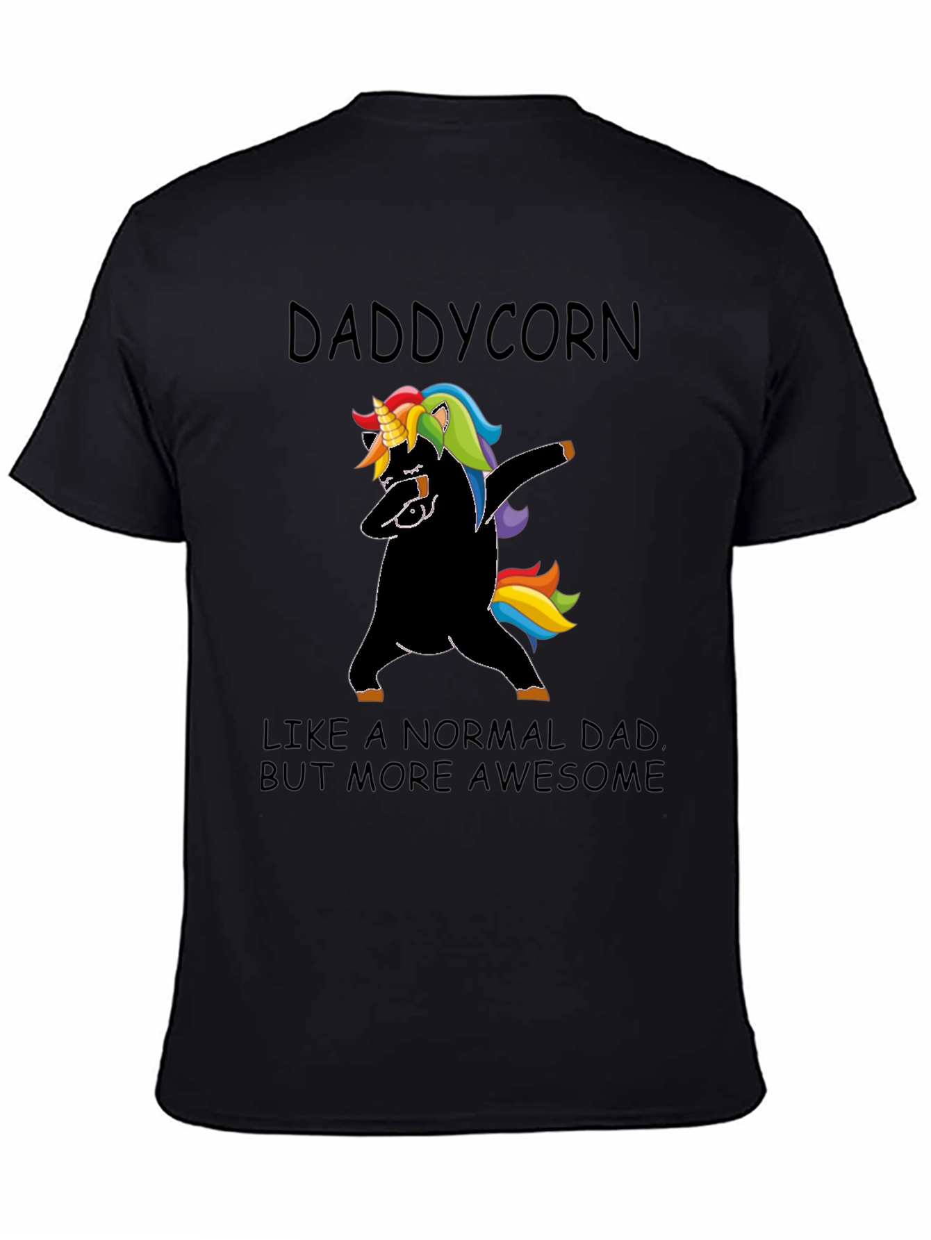 Daddycorn Dad Joke Black T-Shirt