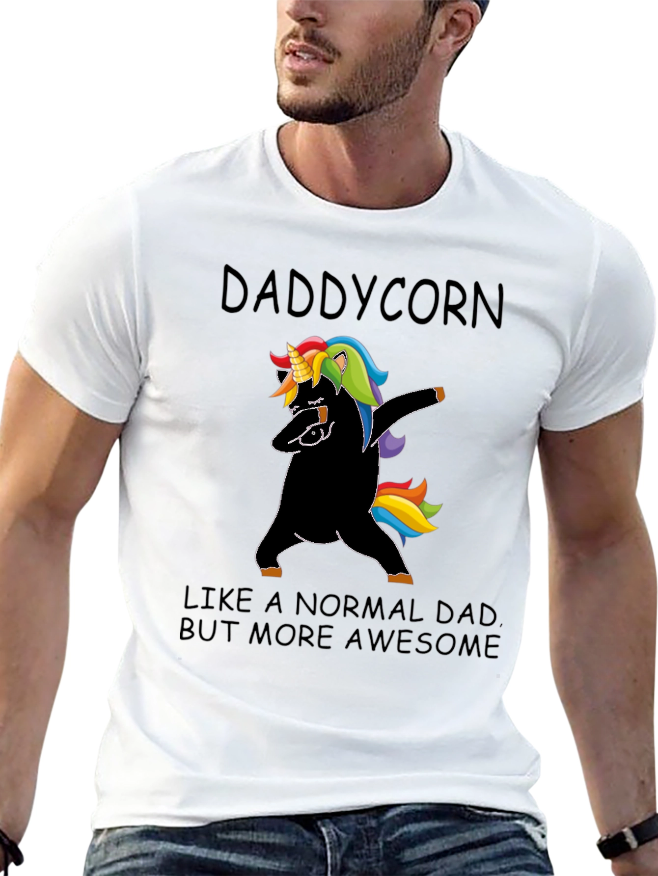 Daddycorn Dad Joke Black T-Shirt