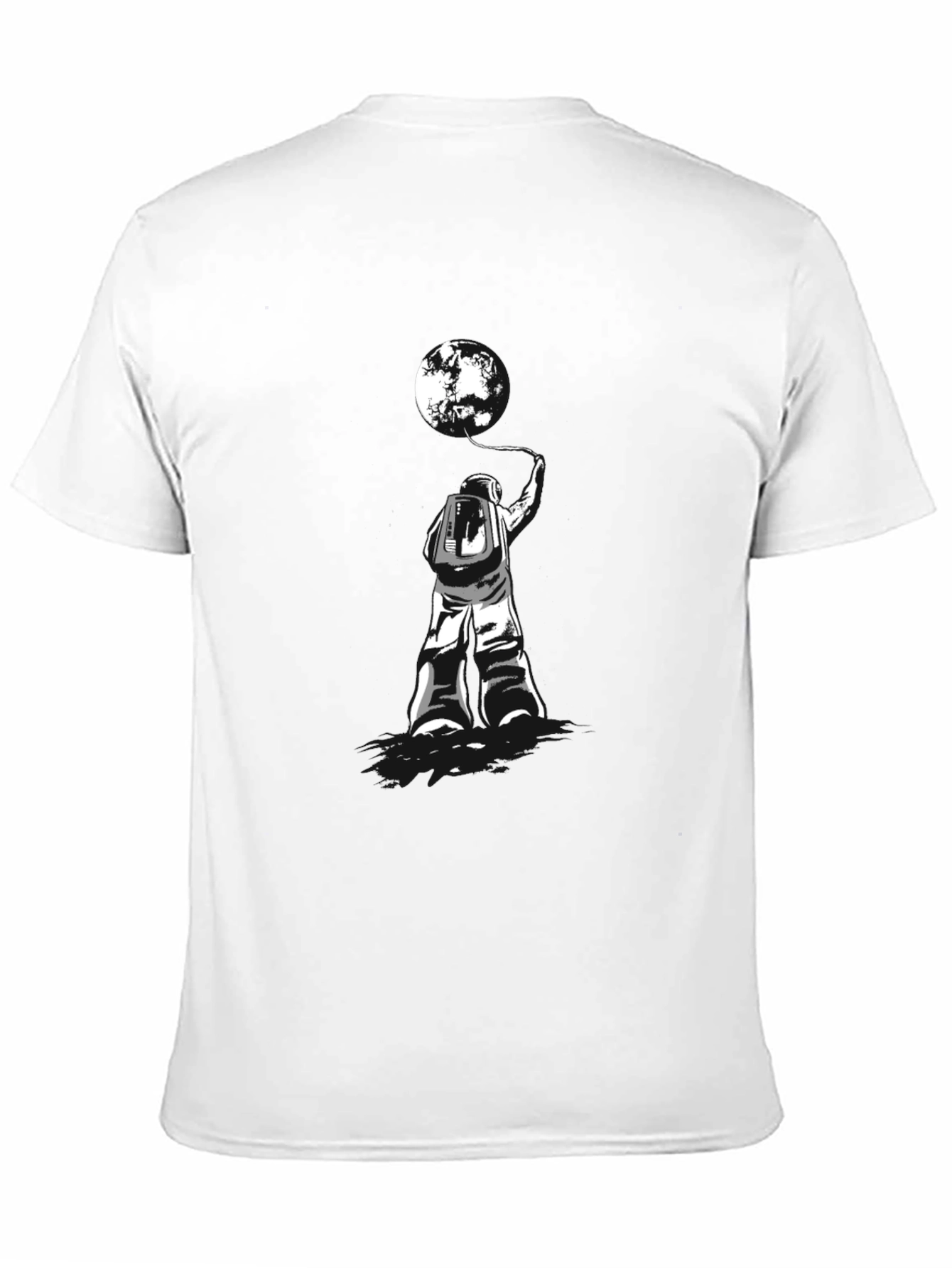 Astronaut Moon Graphic Tee - Unisex Black T-Shirt