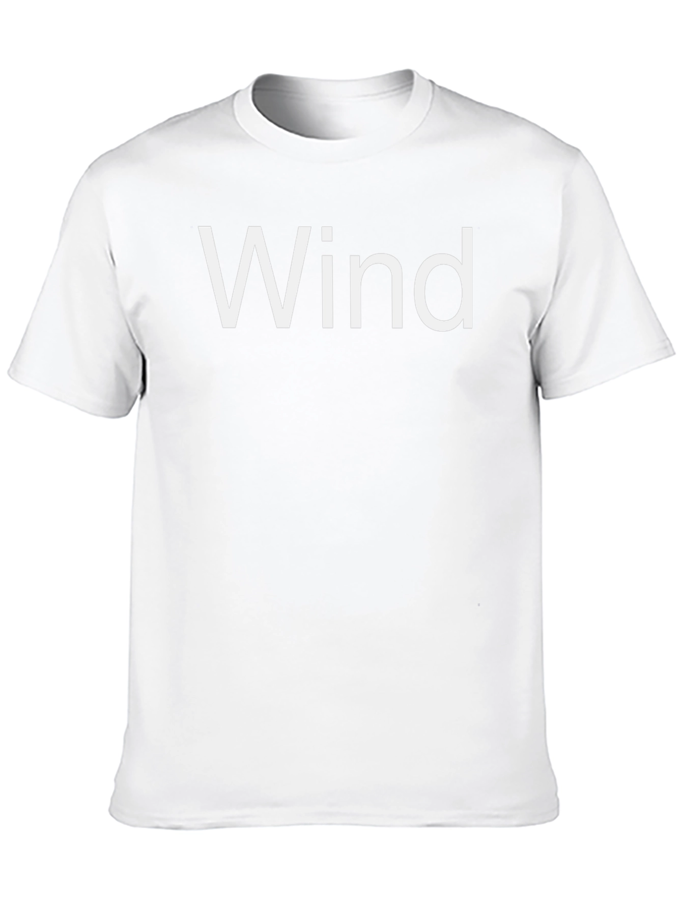 Wind Tee - Black Cotton Blend Casual T-Shirt