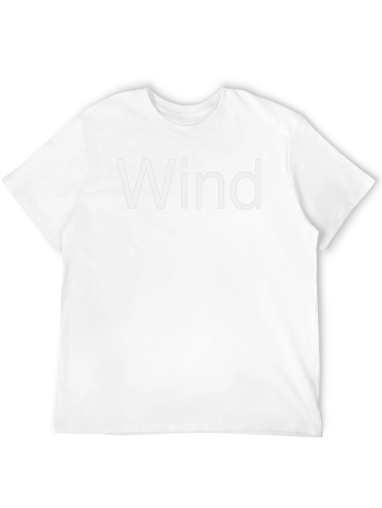 Wind Tee - Black Cotton Blend Casual T-Shirt