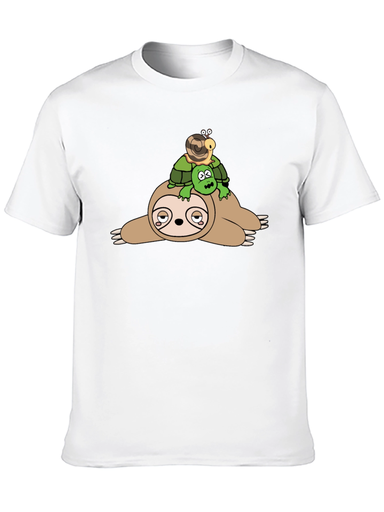 Sloth Turtle Snail T-Shirt - Funny Lazy Animal Tee