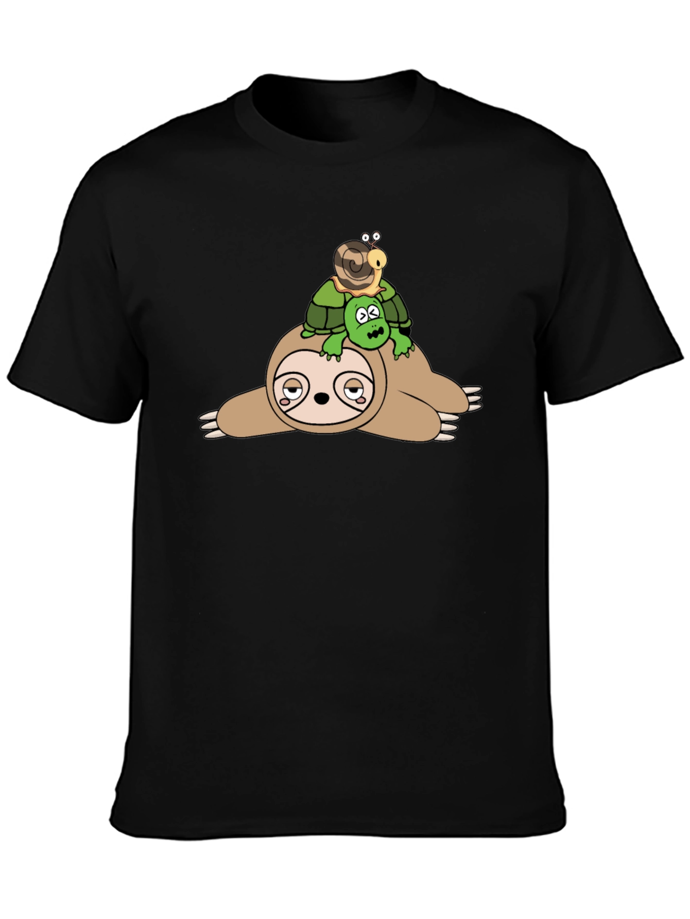 Sloth Turtle Snail T-Shirt - Funny Lazy Animal Tee