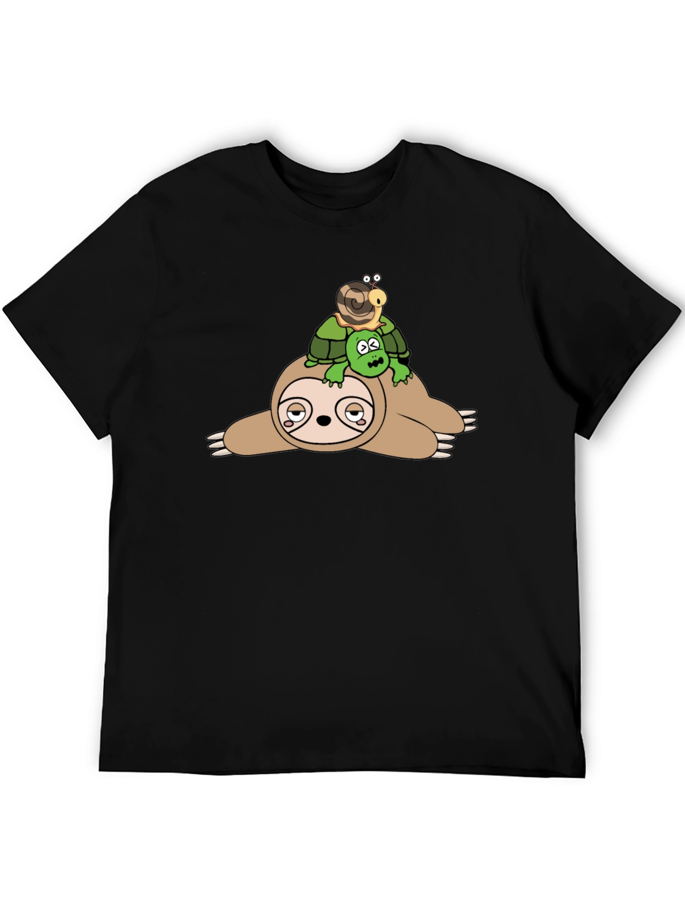 Sloth Turtle Snail T-Shirt - Funny Lazy Animal Tee
