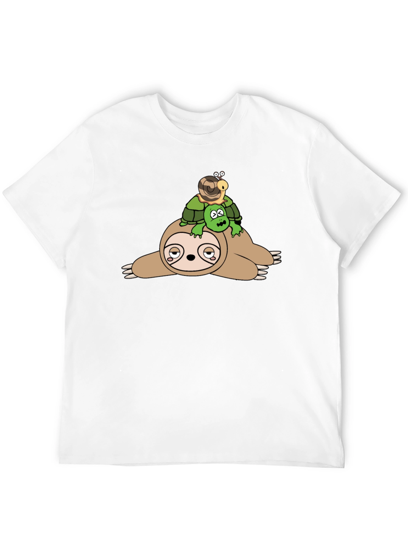 Sloth Turtle Snail T-Shirt - Funny Lazy Animal Tee