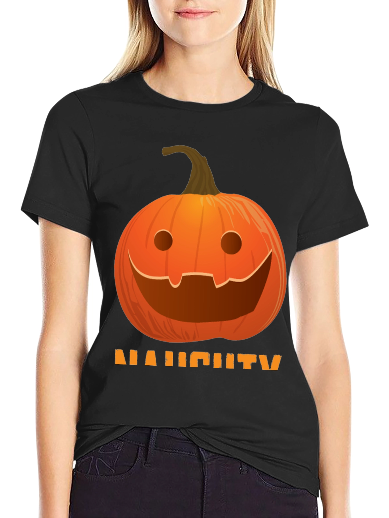 Pumpkin Naughty Halloween Graphic Tee