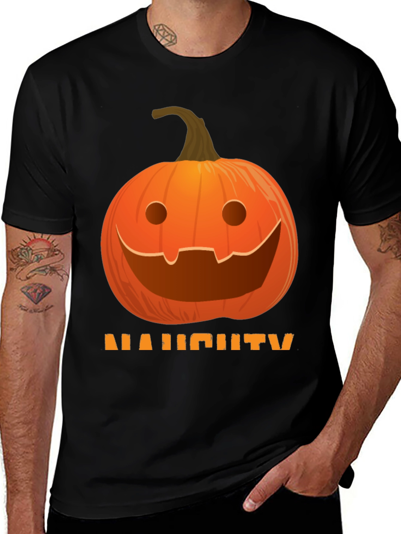 Pumpkin Naughty Halloween Graphic Tee
