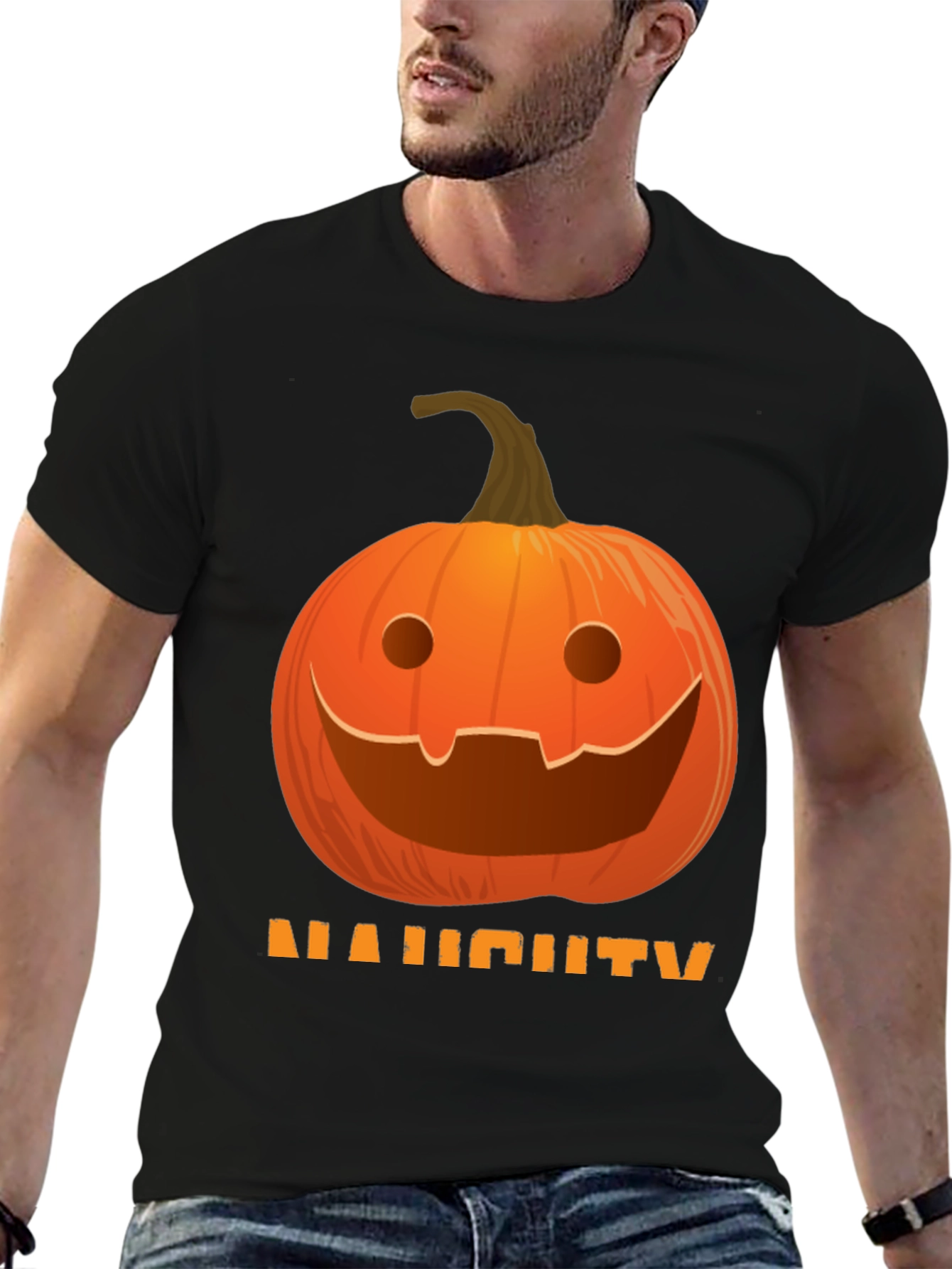 Pumpkin Naughty Halloween Graphic Tee