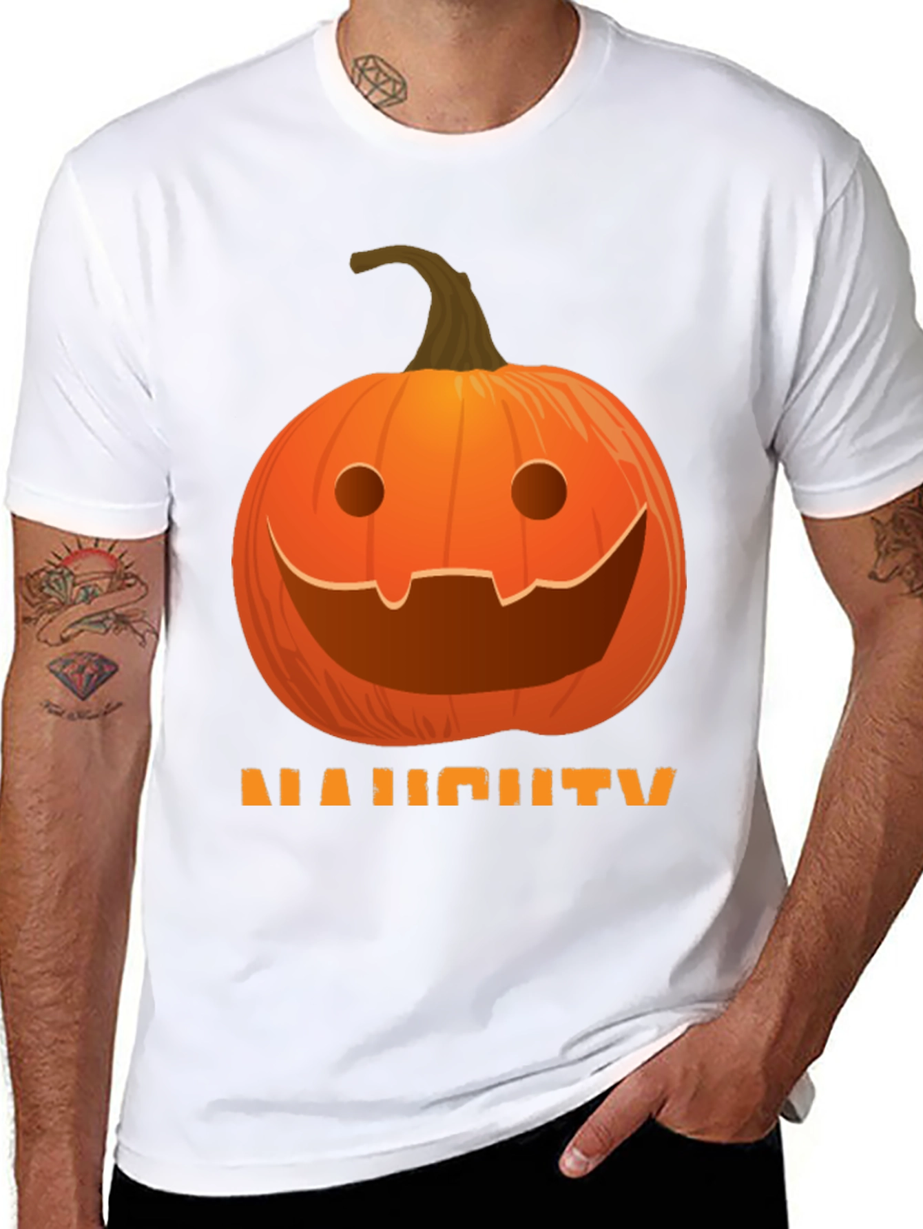 Pumpkin Naughty Halloween Graphic Tee