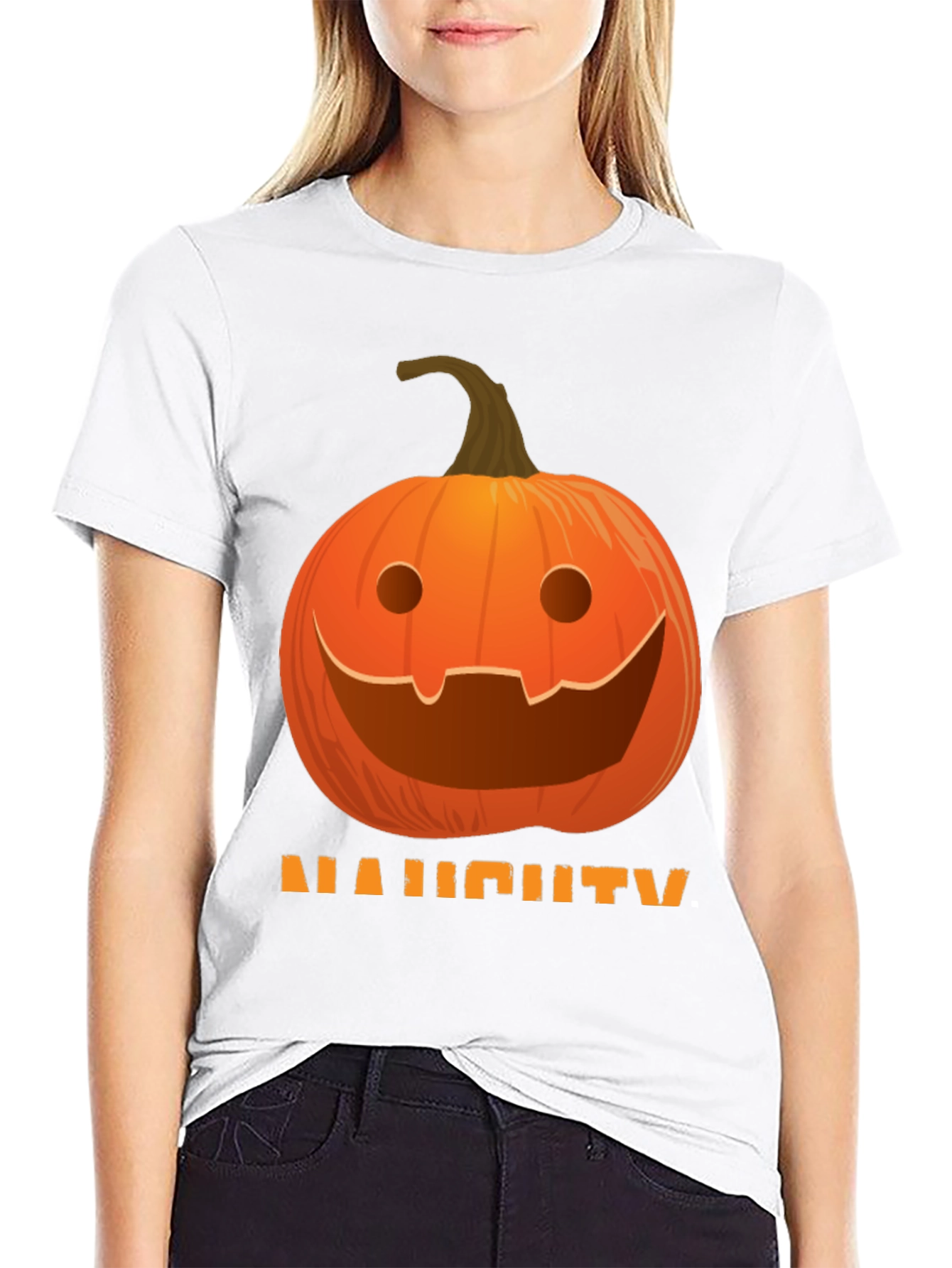 Pumpkin Naughty Halloween Graphic Tee