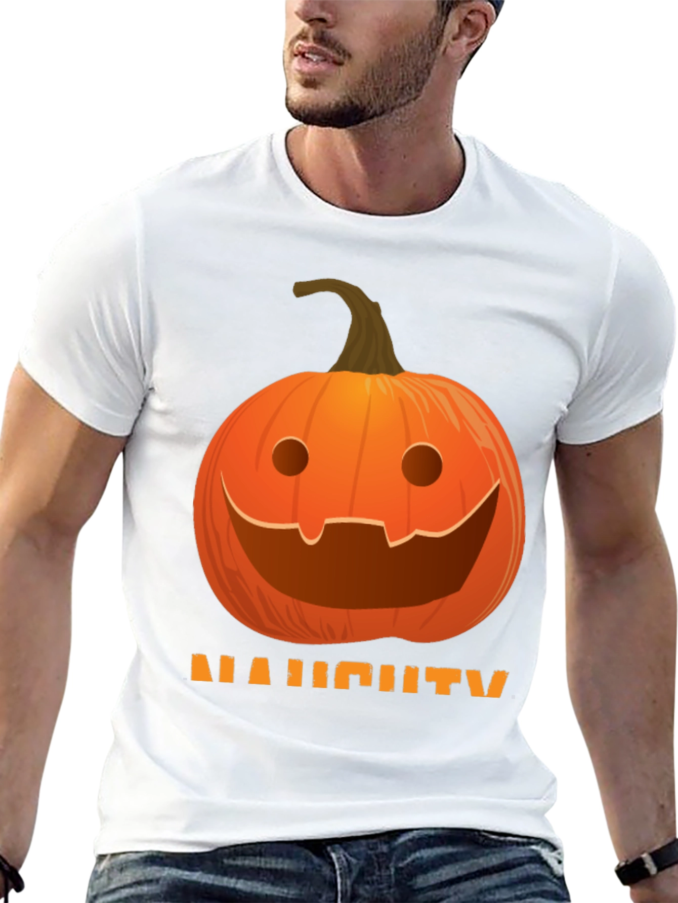 Pumpkin Naughty Halloween Graphic Tee