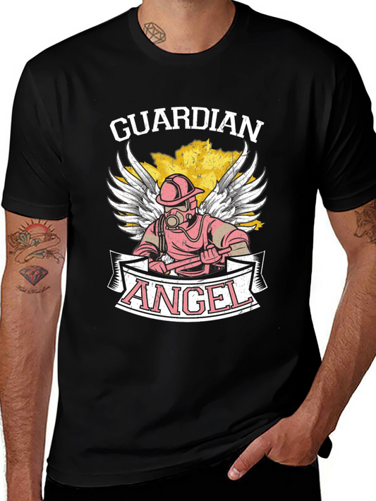 Guardian Angel Firefighter Graphic Tee