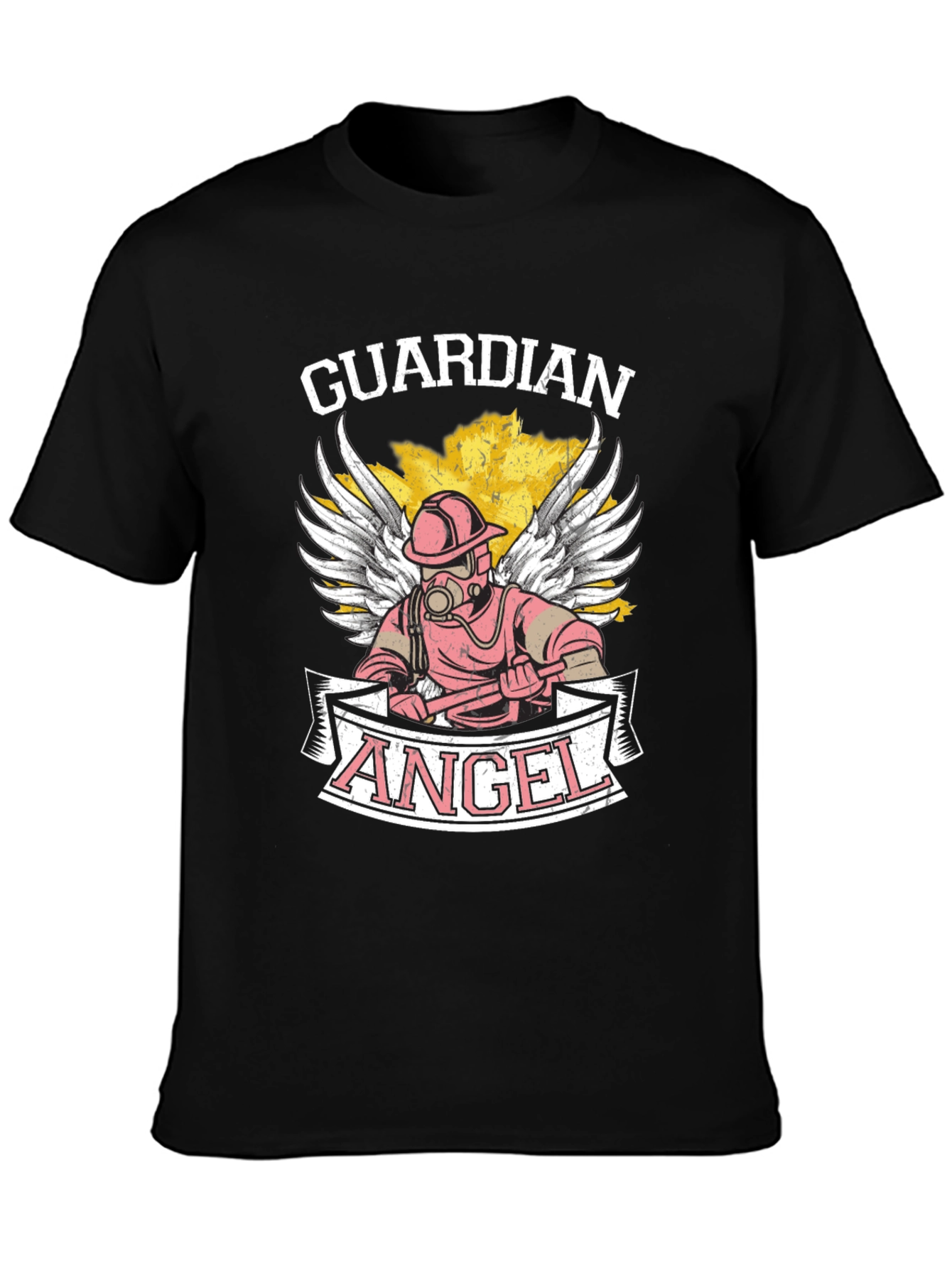 Guardian Angel Firefighter Graphic Tee