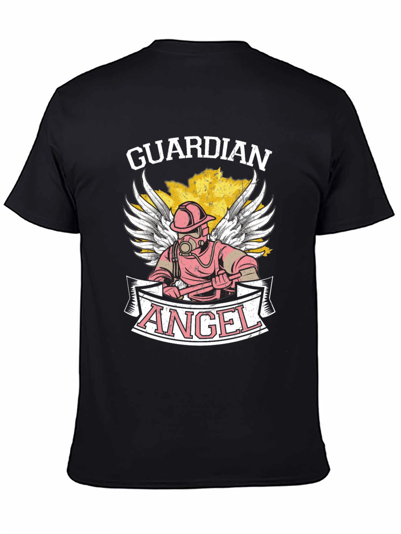 Guardian Angel Firefighter Graphic Tee