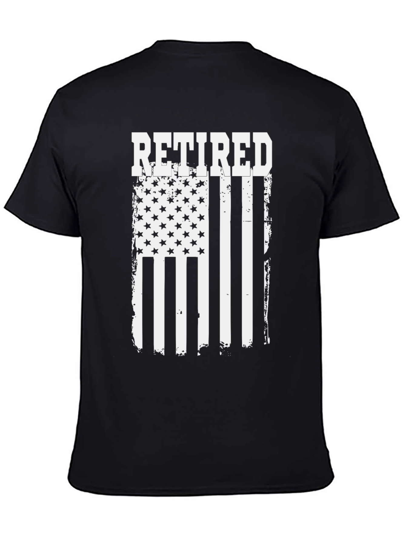 Retired American Flag Graphic T-Shirt