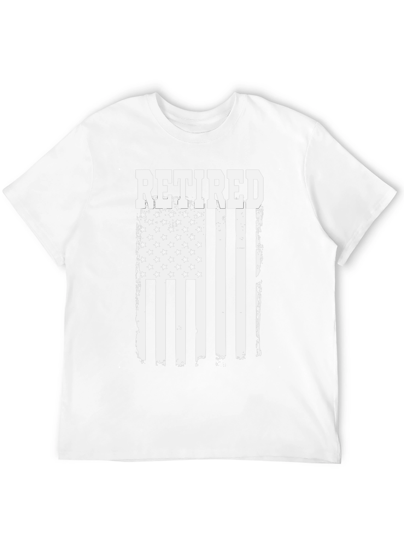 Retired American Flag Graphic T-Shirt