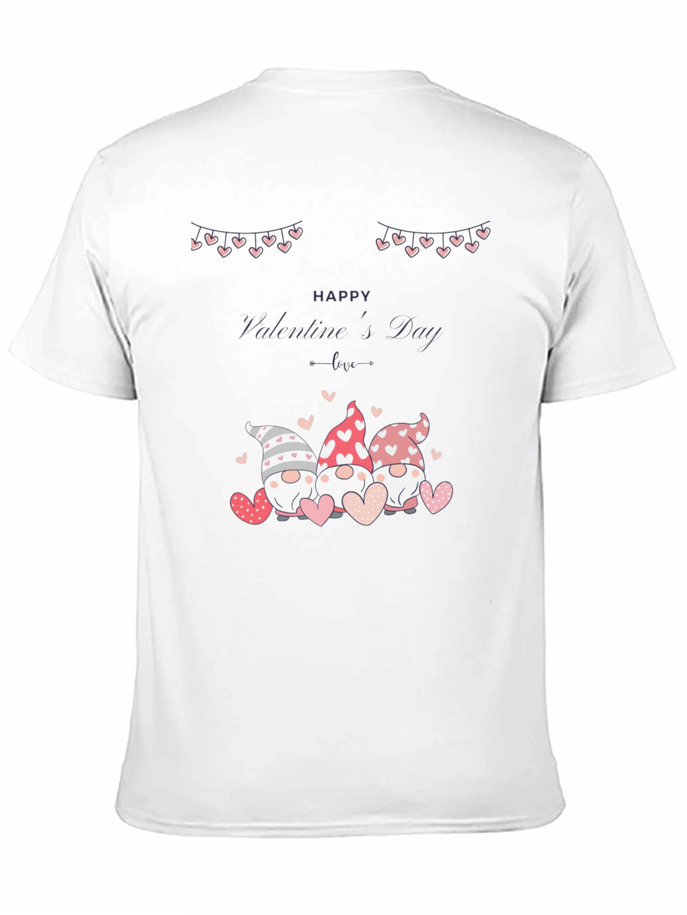 Valentines Day Gnomes Black T-Shirt