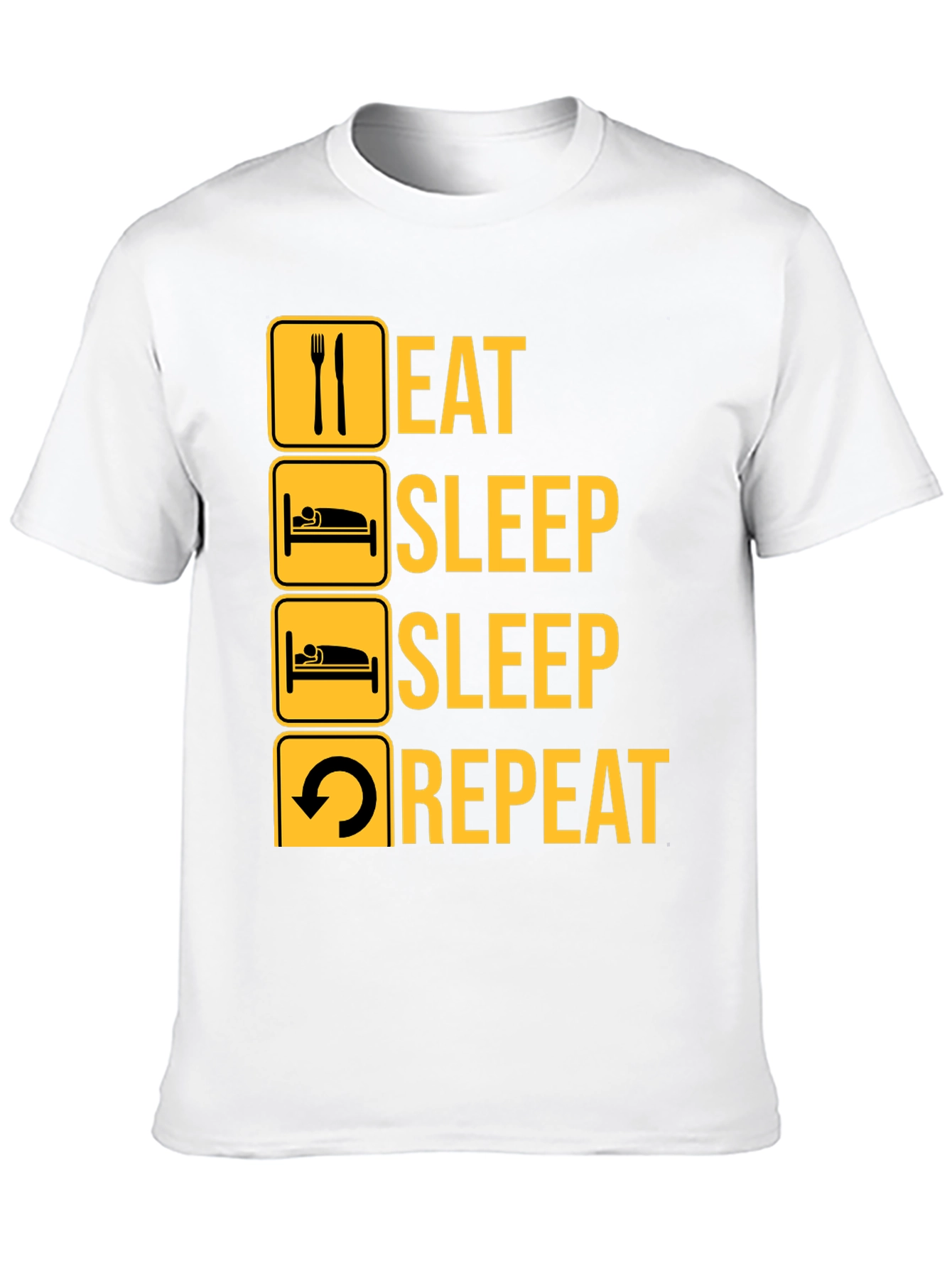 Eat Sleep Repeat Black Graphic Tee