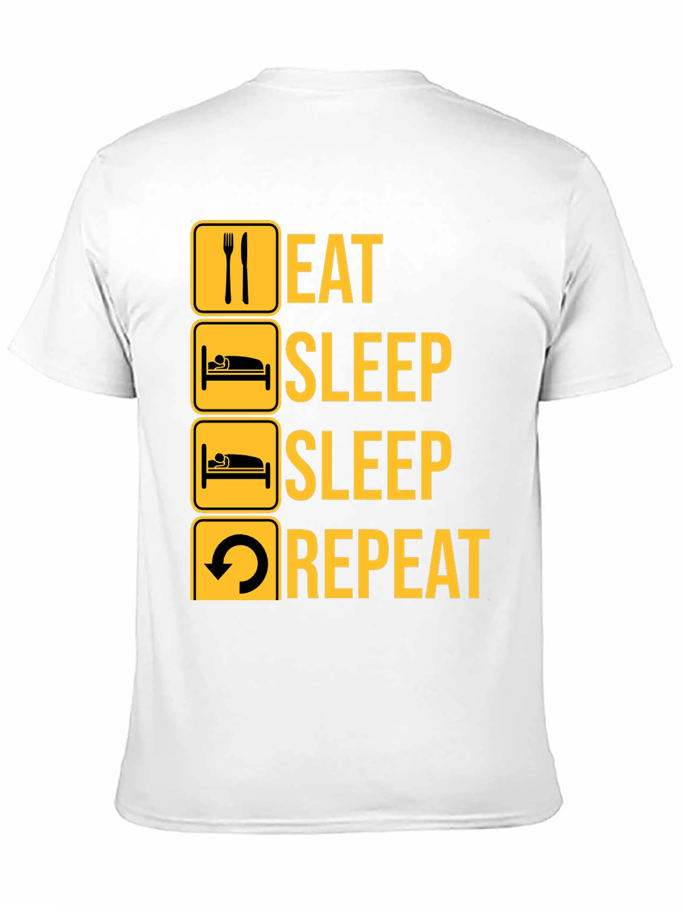 Eat Sleep Repeat Black Graphic Tee