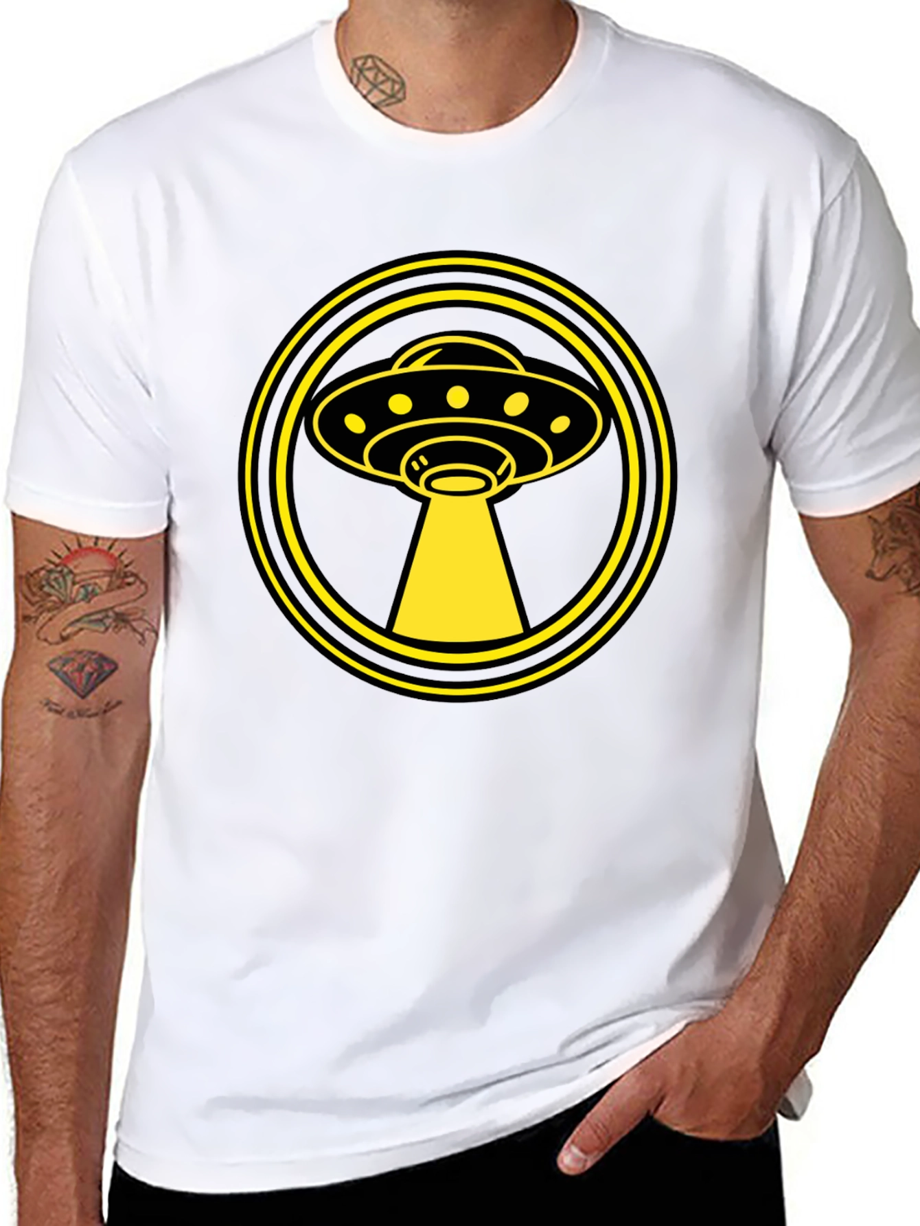 UFO Abduction Graphic Tee - Sci-Fi Alien T-Shirt