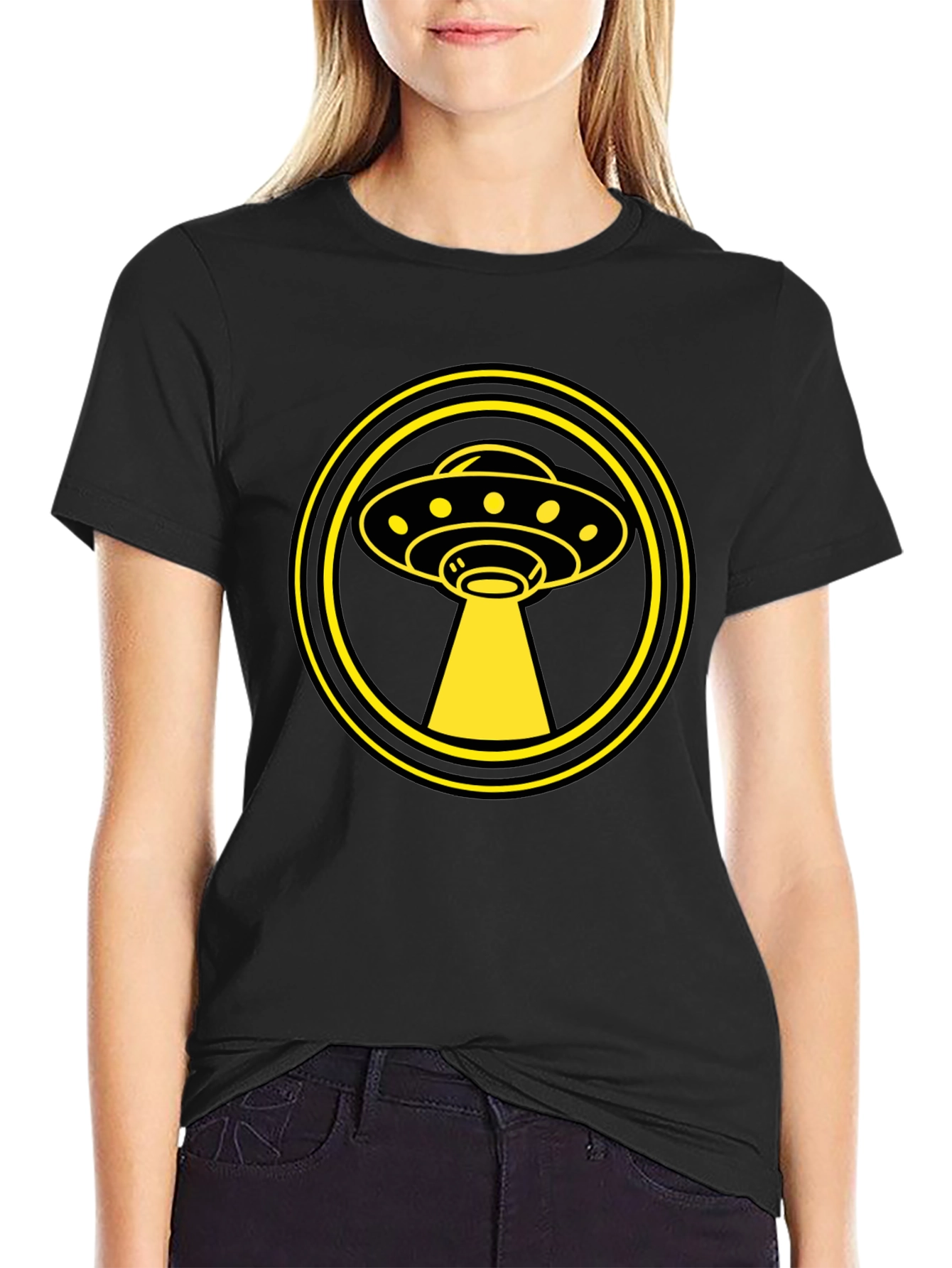 UFO Abduction Graphic Tee - Sci-Fi Alien T-Shirt