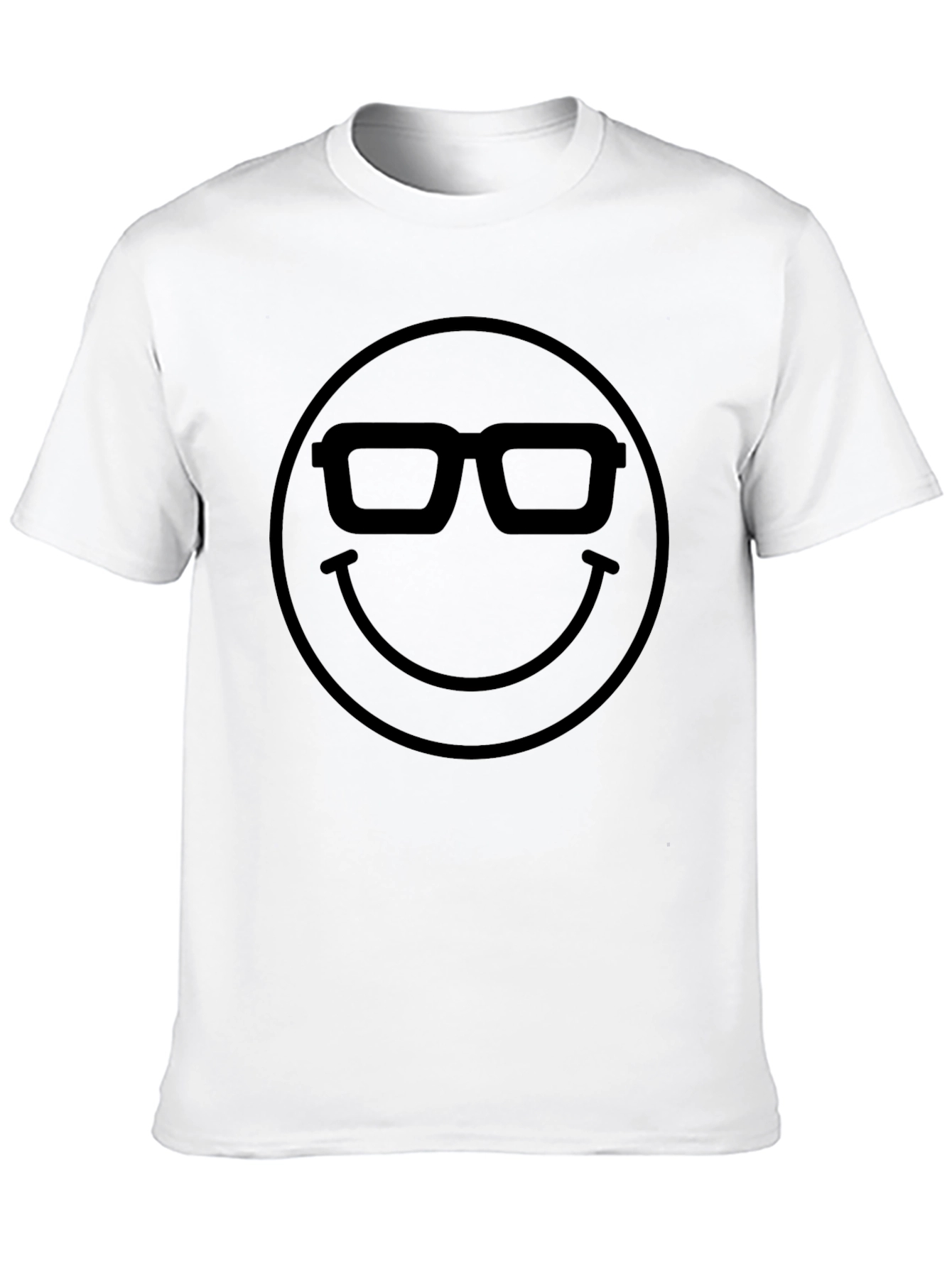 Geek Smiley Face T-Shirt - Black Graphic Tee