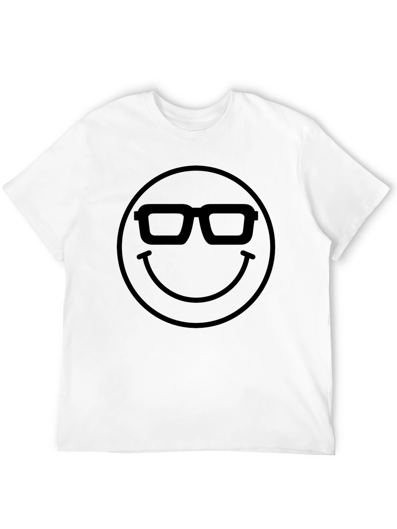 Geek Smiley Face T-Shirt - Black Graphic Tee