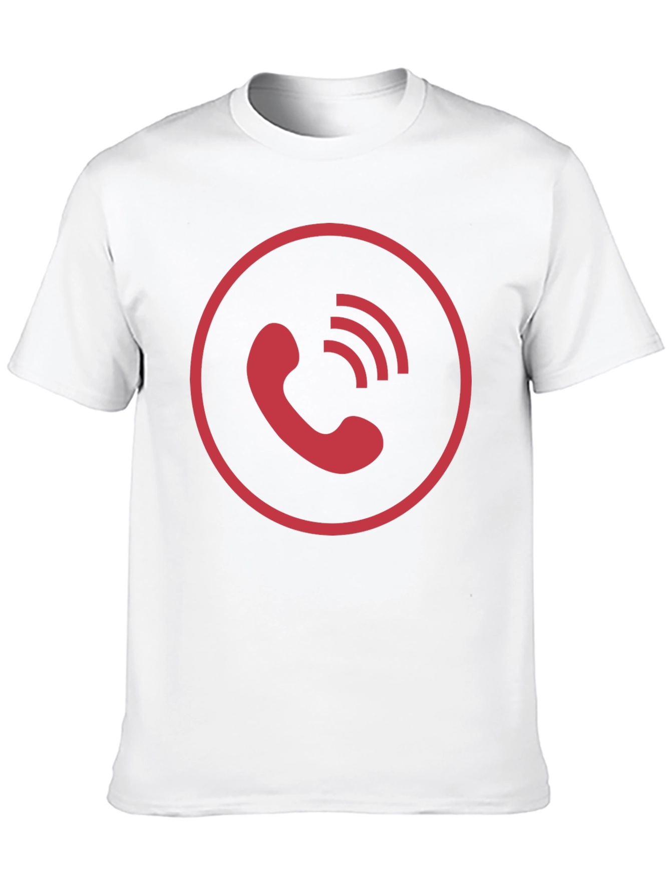 Red Phone Icon Black T-Shirt