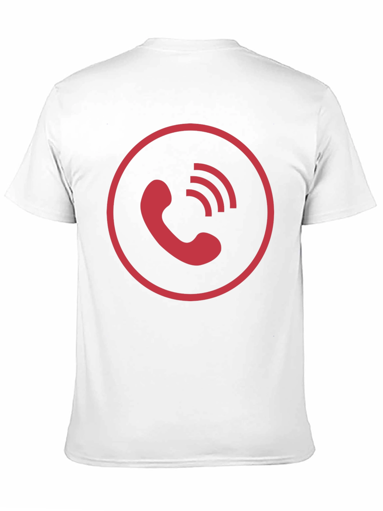 Red Phone Icon Black T-Shirt