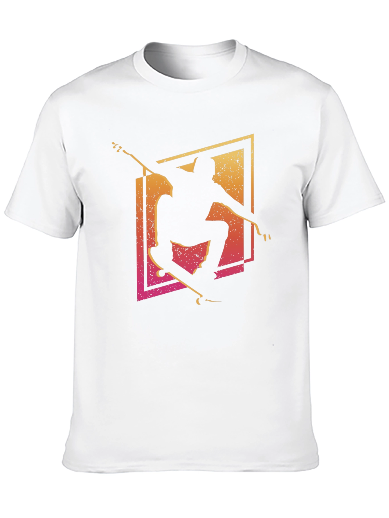 Skateboarder Graphic Tee - Black Cotton T-Shirt